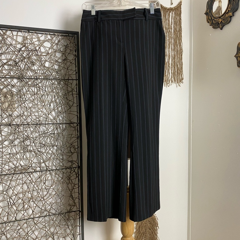 Offer   Sweet INC blue grey pin striped black dress pants slacks size 2 office